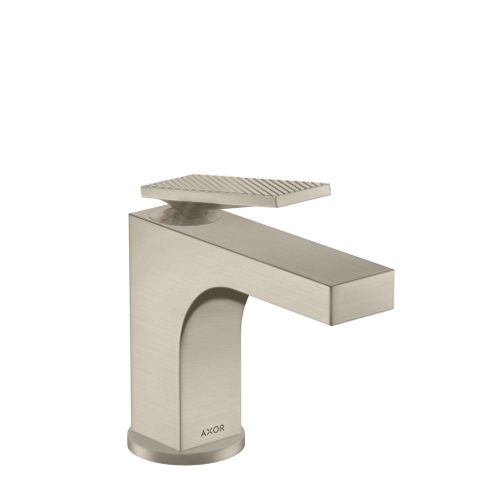 AXOR-HG-AXOR-Citterio-Einhebel-Waschtischmischer-90-mit-Hebelgriff-fuer-Handwaschbecken-mit-Zugstangen-Ablaufgarnitur-Rautenschliff-Brushed-Nickel-39001820 gallery number 1